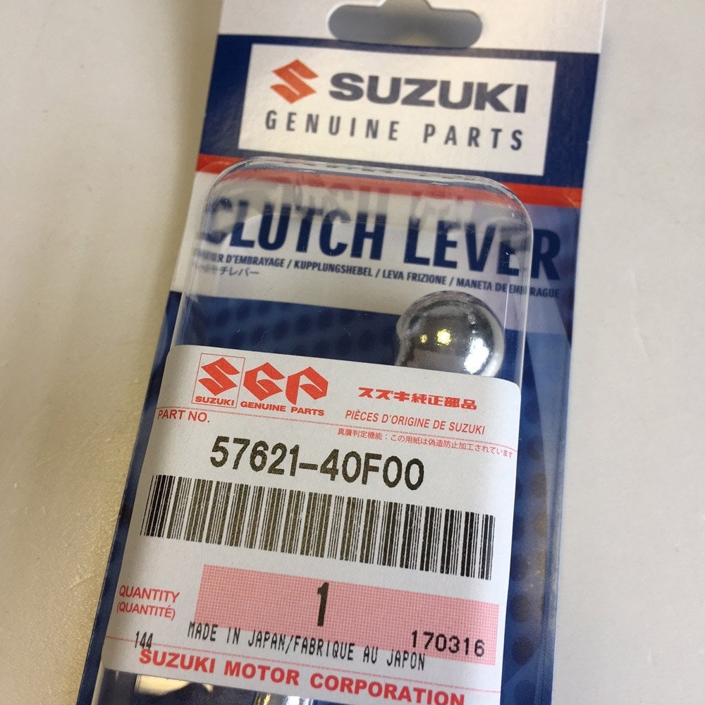 Suzuki Genuine Part - Lever, Clutch (DL650 12-20, GSR600 06-10, GSR750 11-16, SFV650 09-15, SV650 17, GSXR600 02-05, GSXR750 02-05, GSXR1000 01-04, RV125 13-16, RV200 16) - 57621-40F00-000