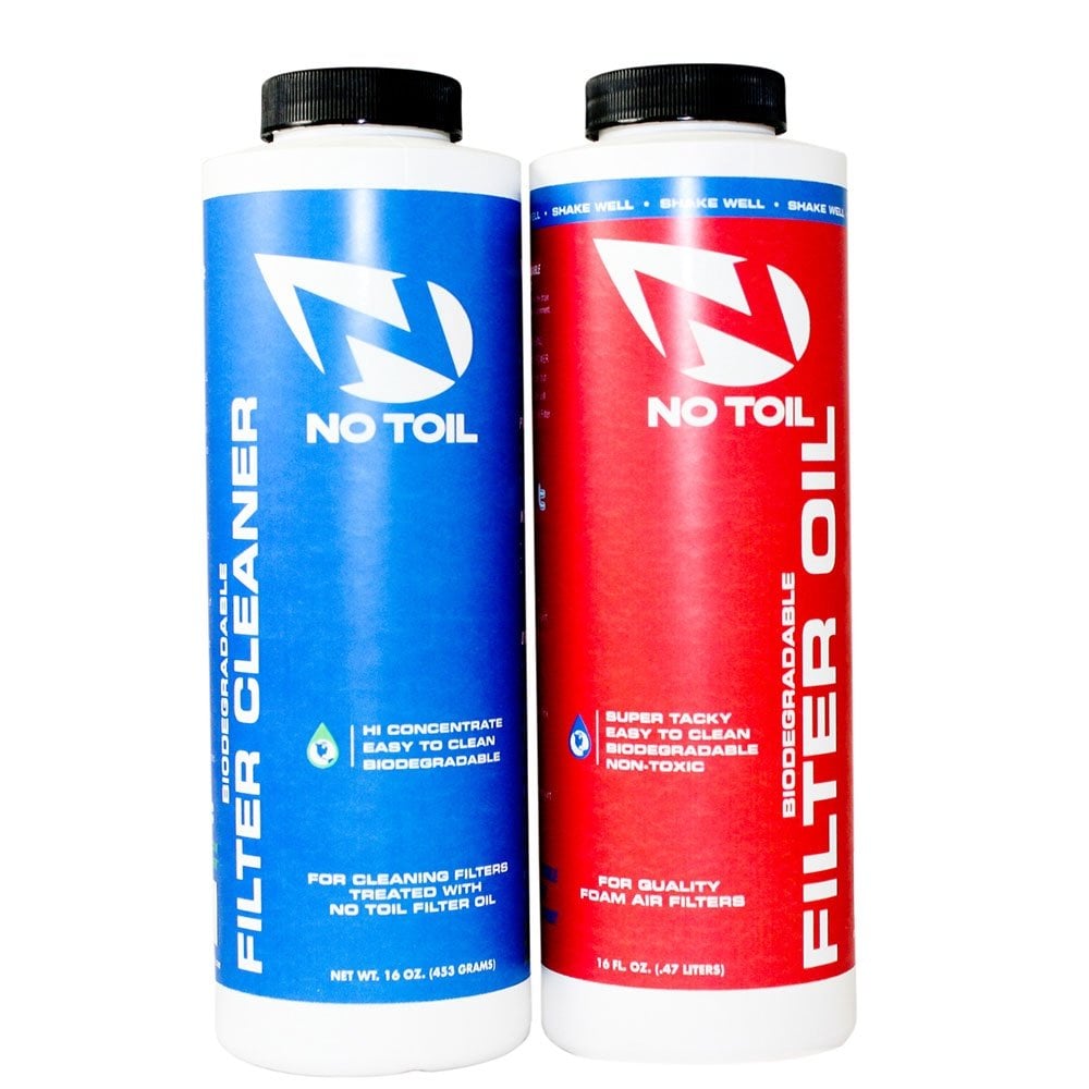 No Toil - x2 Pack - Filter Oil 16oz/Filter Cleaner 16oz