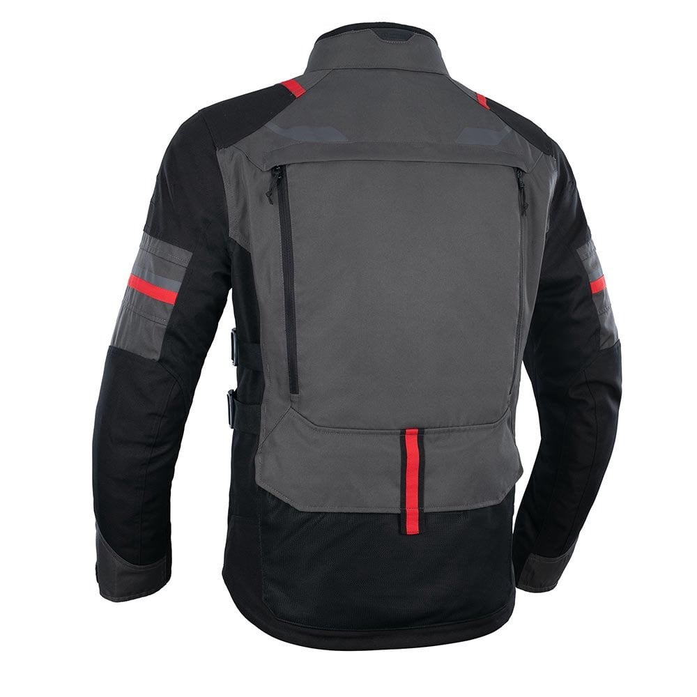 Oxford (SALE) Motorcycle Textile Jacket - Rockland Mens (Charcoal/Black/Red)