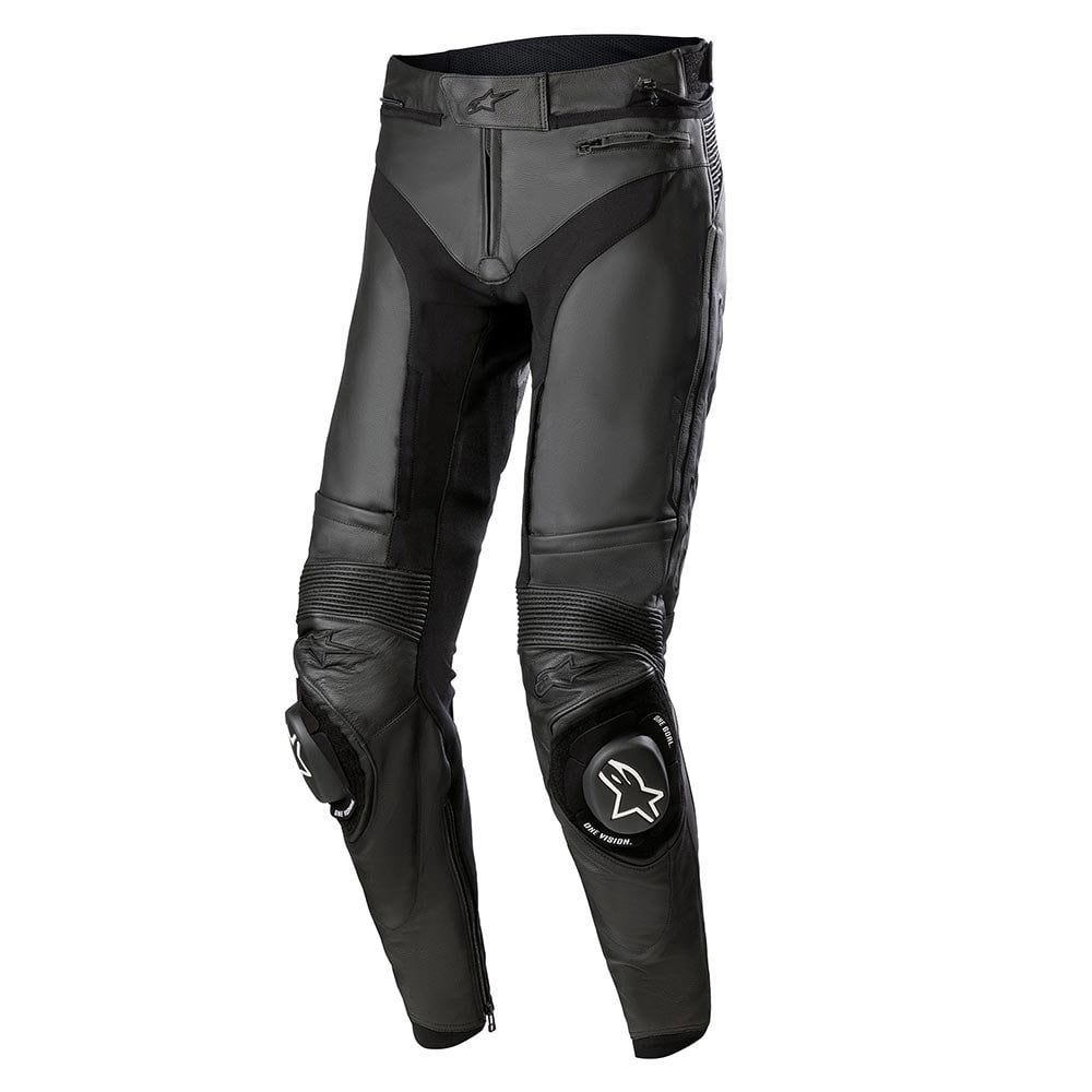 Alpinestars Missile V3 Motorcycle Leather Jeans (Black/Black) *Short Leg*