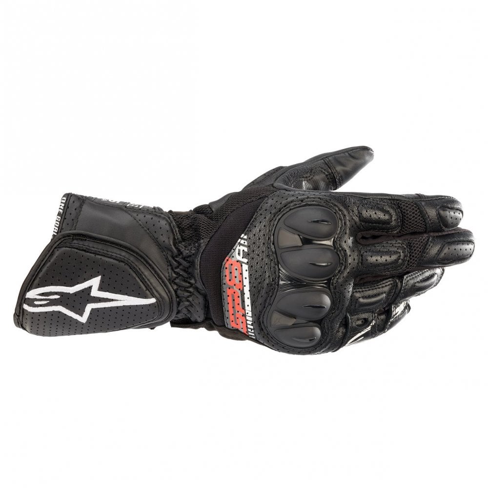 Alpinestars SP-8 V3 Air Motorcycle Sports Vented Leather Gloves (Black)