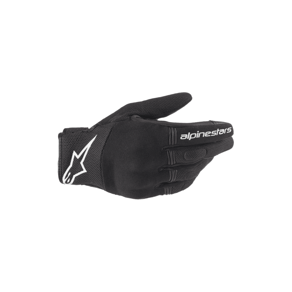 Alpinestars Women's Copper Motorcycle Short Textile Gloves (Black/White)