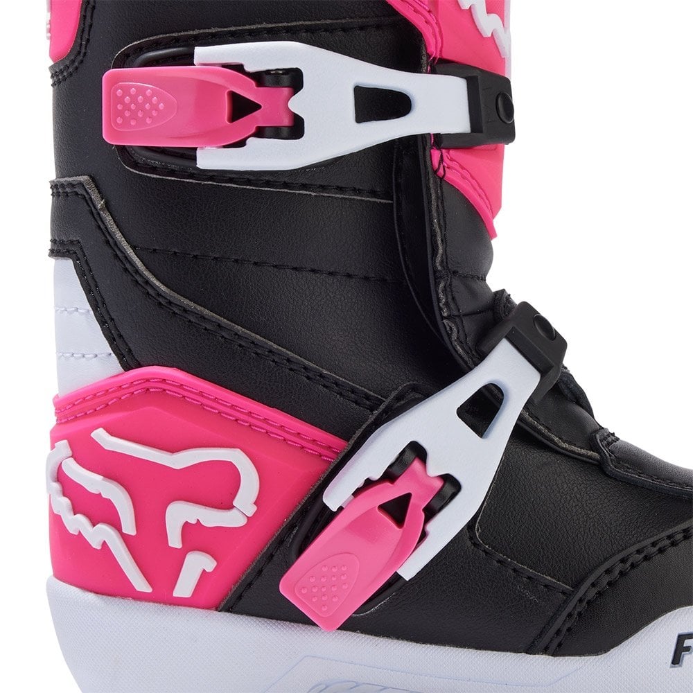FOX Racing Kids MX | ATV Boots - COMP (Black/White/Pink)