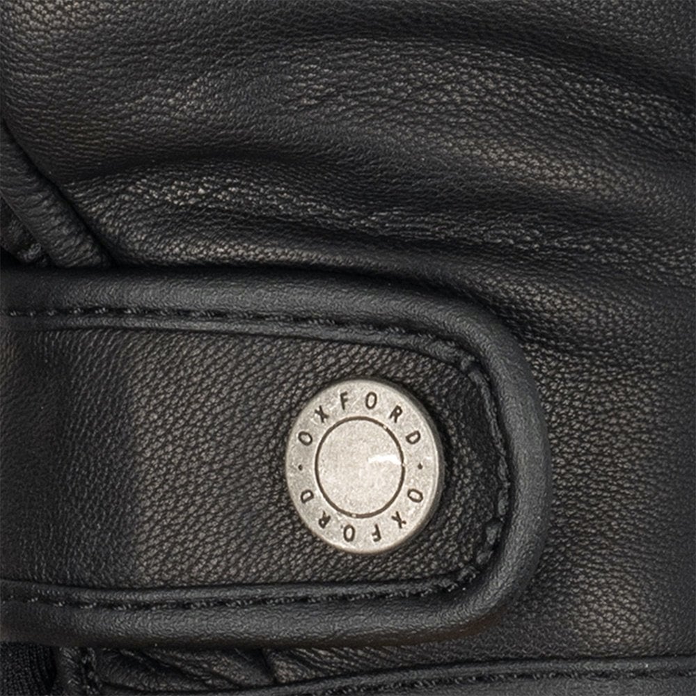 Oxford Henlow Short Leather Cuff Gloves (Black)