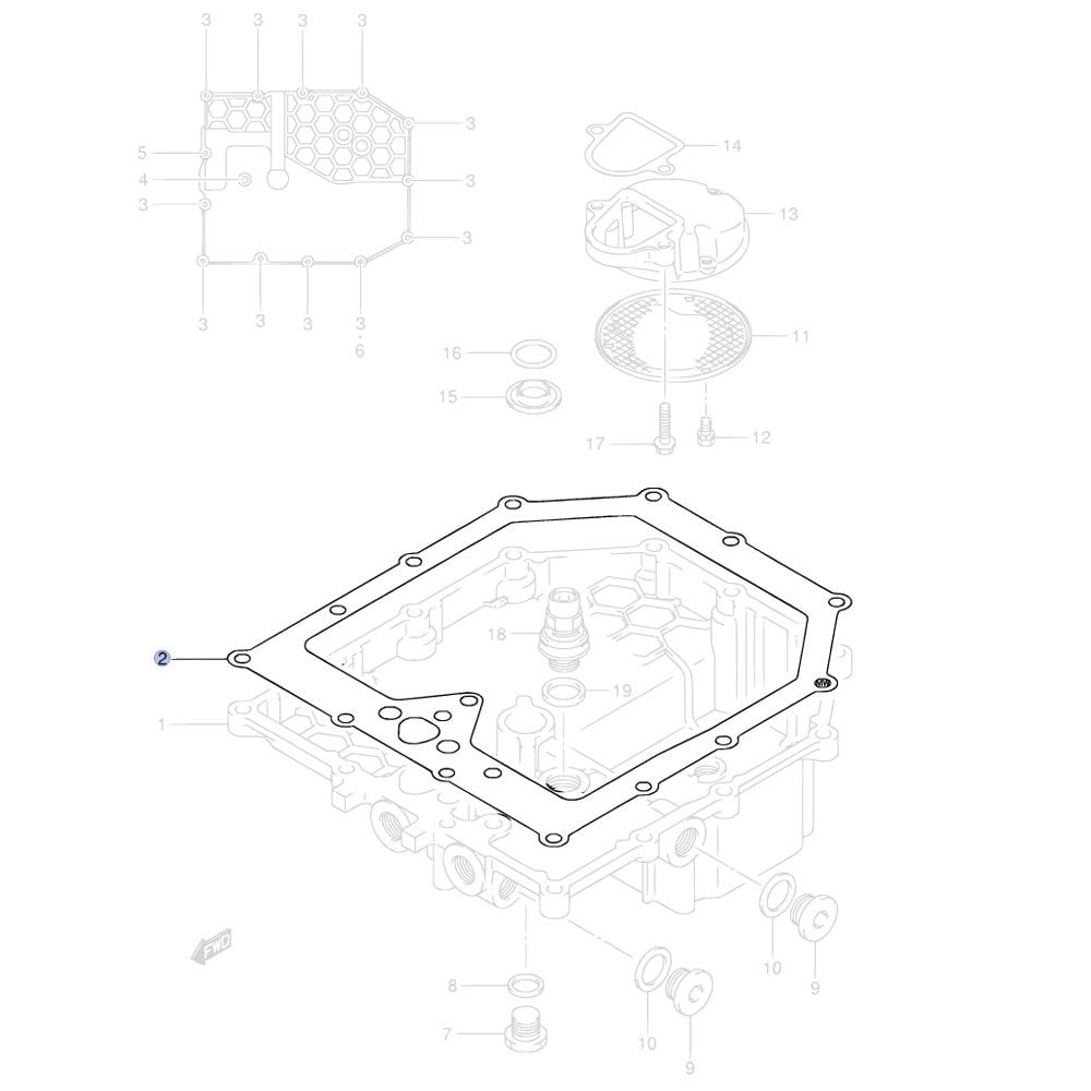 Suzuki Genuine Part - Oil Sump/Pan Gasket (GSF600 Y-K4, GSF650 K5-K6, GSF1200 K1-K6, GSX600F X-K6, GSX750F W-K6) - 11489-27A21-000