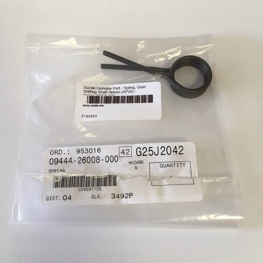 Suzuki Genuine Part - Spring, Gear Shifting Shaft Return (AP50 89-92) - 09444-26008-000