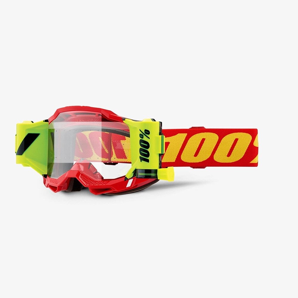 100% MX | MTB Goggles - Accuri-2 FORECAST Roll-Off System (RED/YELLOW)