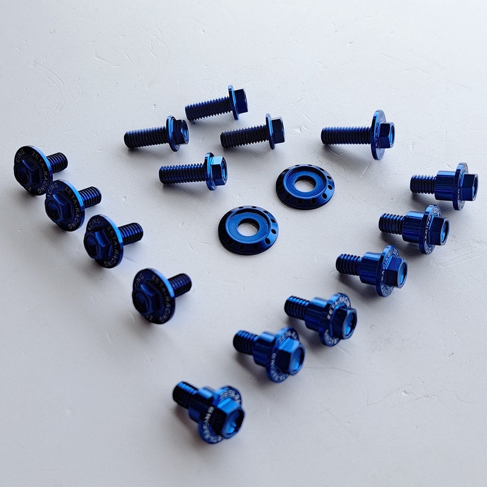 Zeta - Full Plastics Fastener Kit - YZ125/250 08-21 (Blue)