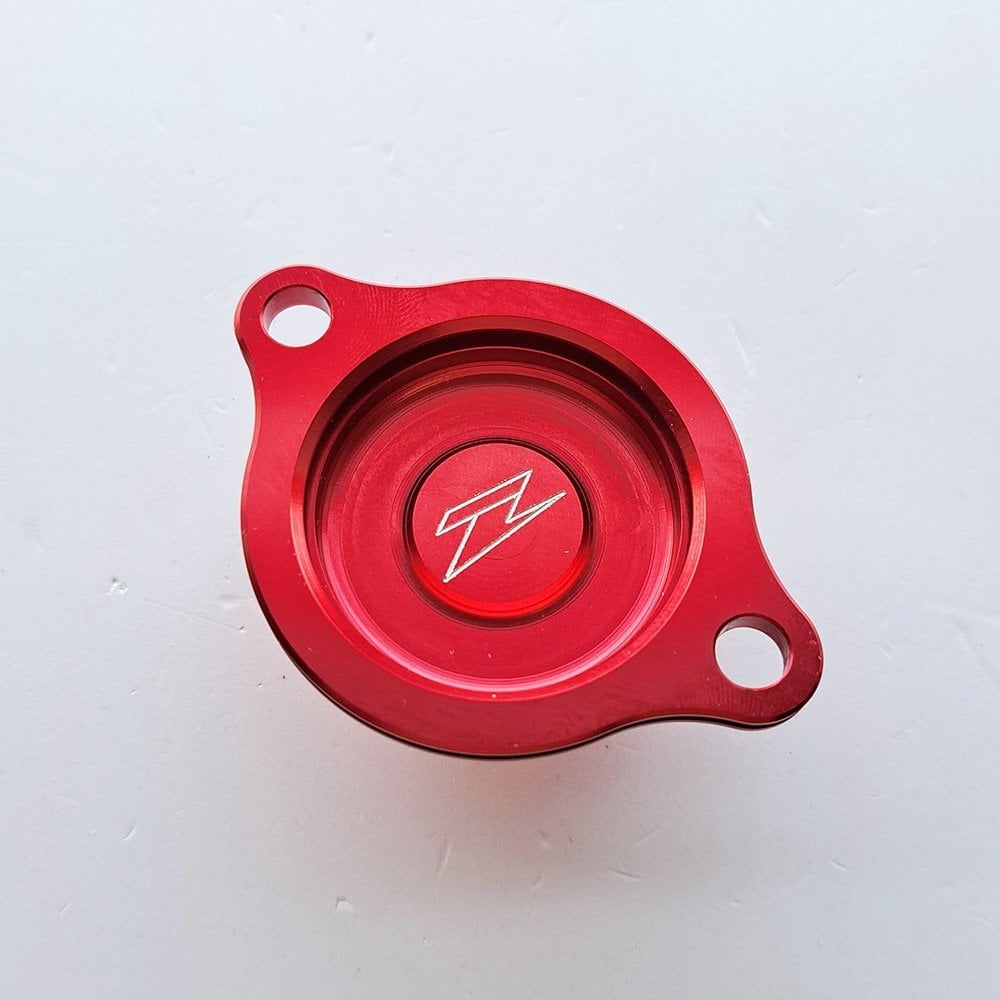 Zeta - Oil Filter Cover - CRF250 04-09, CRF250X 04-19 (Red)
