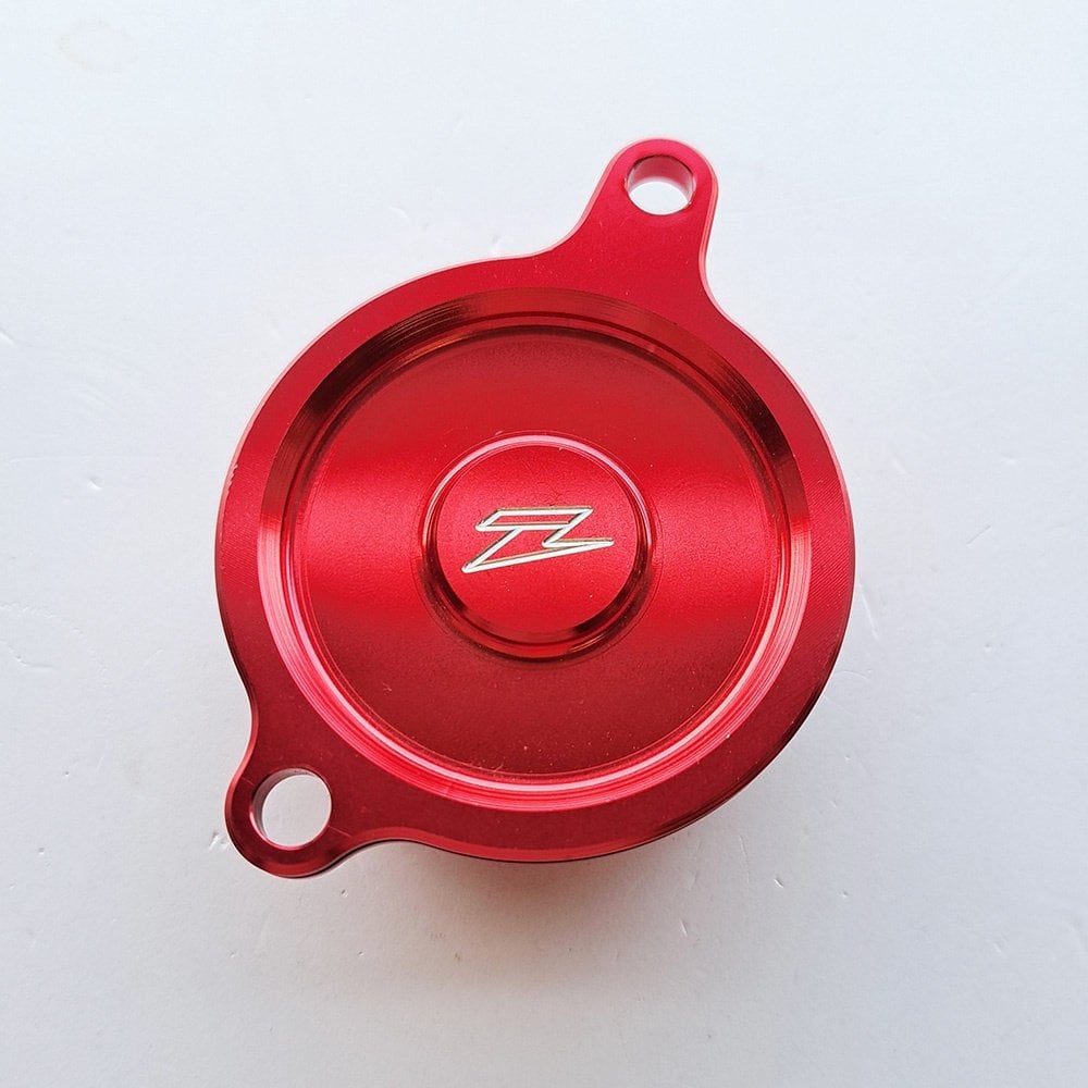 Zeta - Oil Filter Cover - KXF450 06-15, KLX450R 08-15 (Red)
