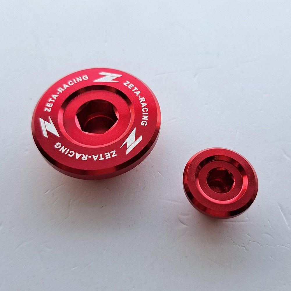 Zeta - Engine Plugs - RMZ250 07-25, RMZ450 05-25, RMX450 10-17 (Red)