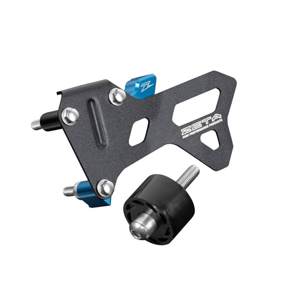 Zeta - Drive Cover w/Case Saver & Roller - Husqvarna FC450 16-22, FE450/501 17-23 (Black/Blue)