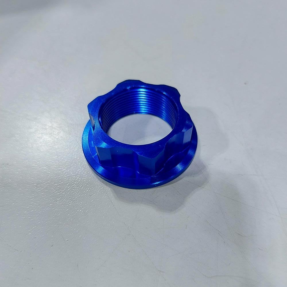 Zeta - Steering Stem Nut - KX65 00-26, KX85 01-26, KX100-112 01-26, KLX110/140 18-26, RM65 03-05, RM85 02-26, YZ65 18-26, YZ85 02-26 (Blue)