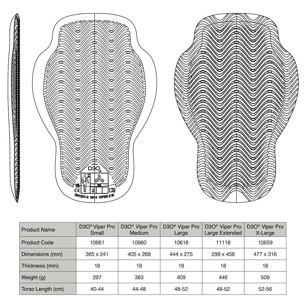 Held (Armour) - D3O Back Protector - (CE2)
