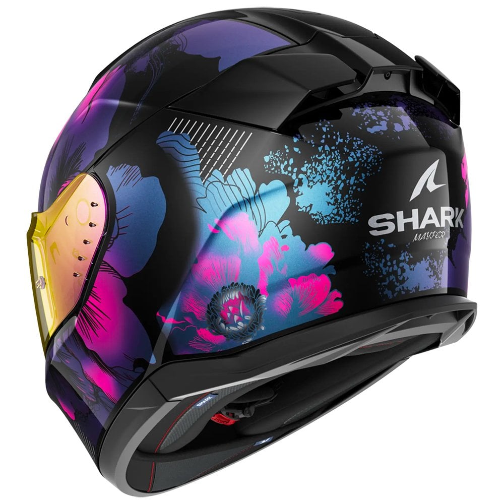 Shark (2025) Helmet - (2206) D-Skwal 3 Mayfer - Gloss Black/Purple/Pink (KVX)