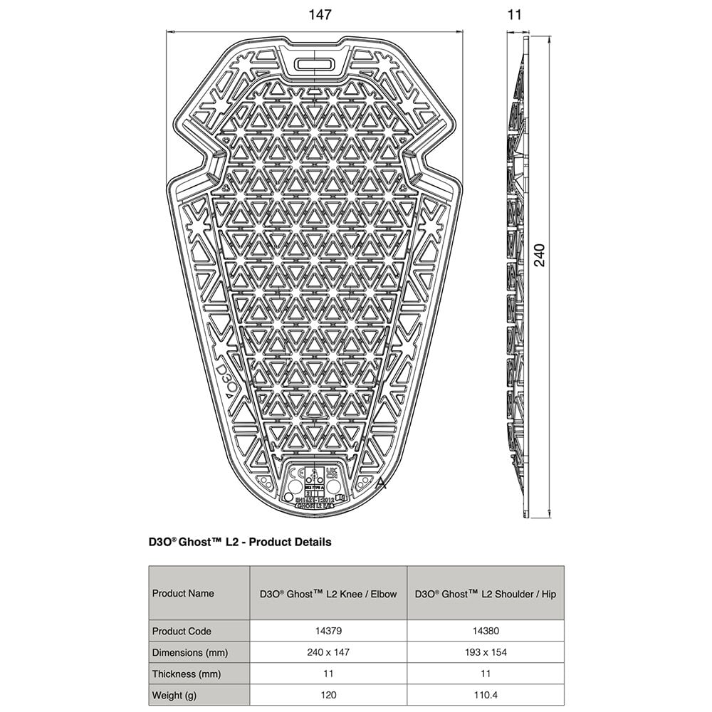 Held (Armour) - D3O Ghost - Elbow/Knee (CE2)