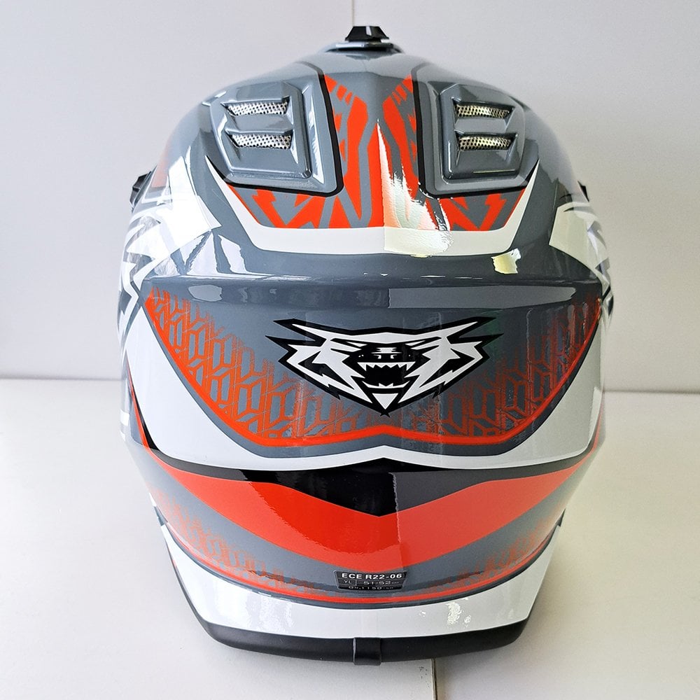 Wulfsport (MX27) Helmet - Youth - AIR-X - Grey/Orange