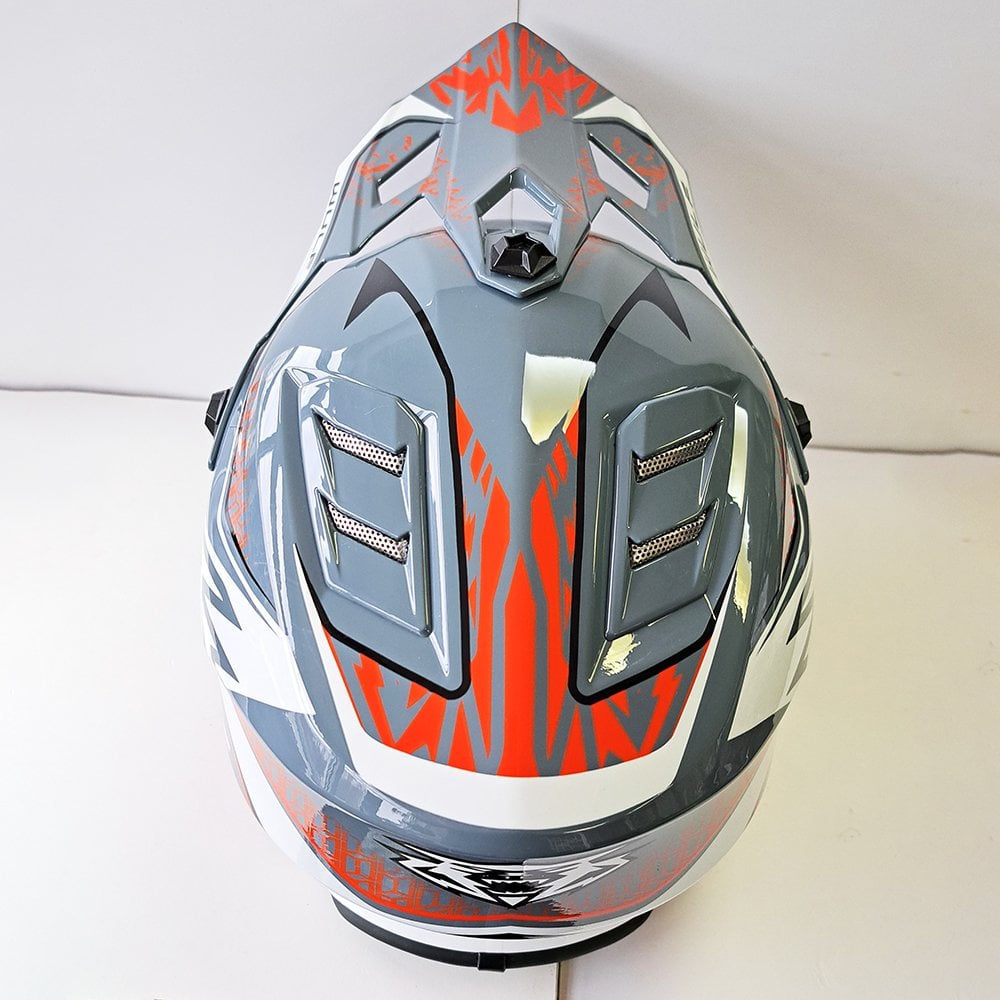 Wulfsport (MX27) Helmet - Youth - AIR-X - Grey/Orange