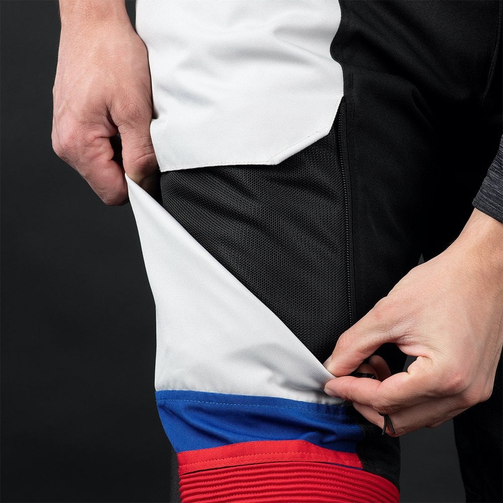 Oxford (SALE) Motorcycle Textile Pant - Rockland (Arctic/Black/Red) *Regular Leg*