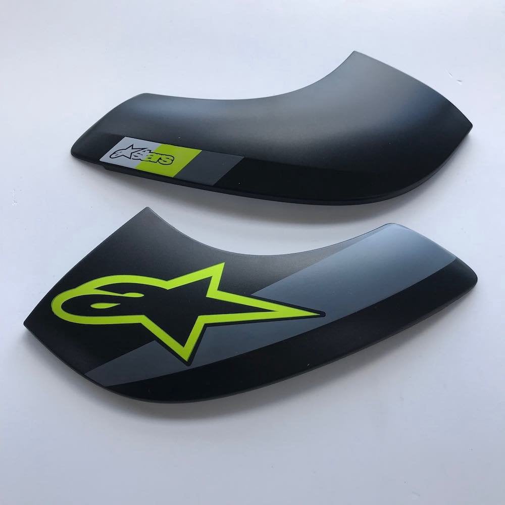Alpinestars (Spares) BNS Tech 2 - Chin Plate - Black/Yell Fluo