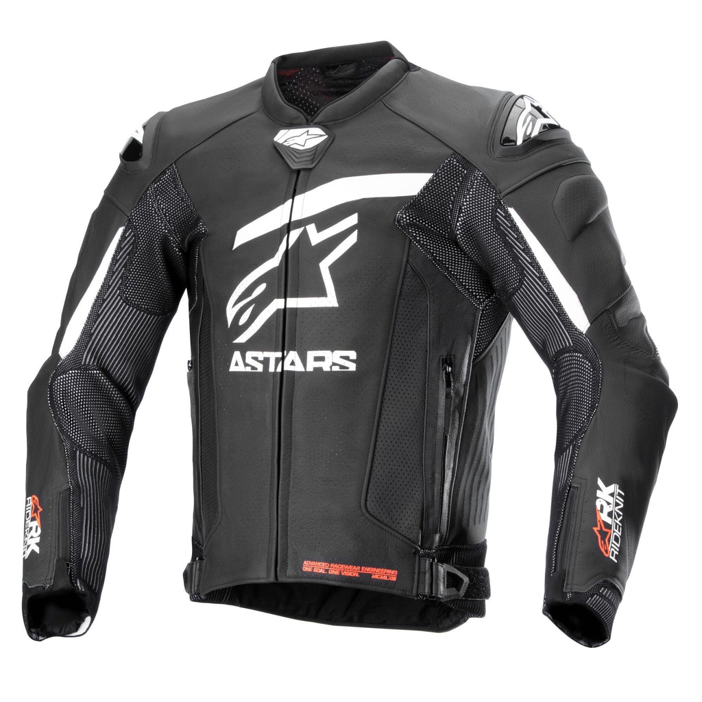 Alpinestars GP Plus R V4 Rideknit Motorcycle Leather Jacket (Black/White)