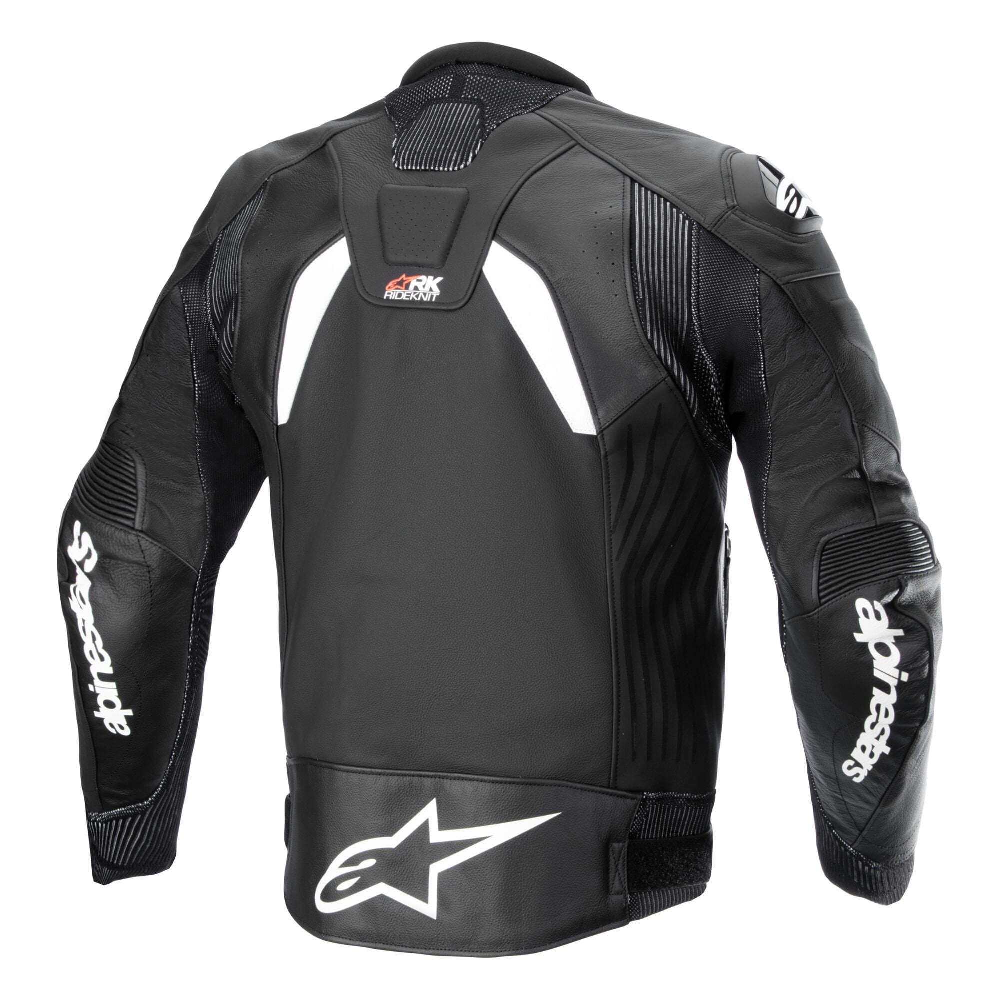 Alpinestars GP Plus R V4 Rideknit Motorcycle Leather Jacket (Black/White)