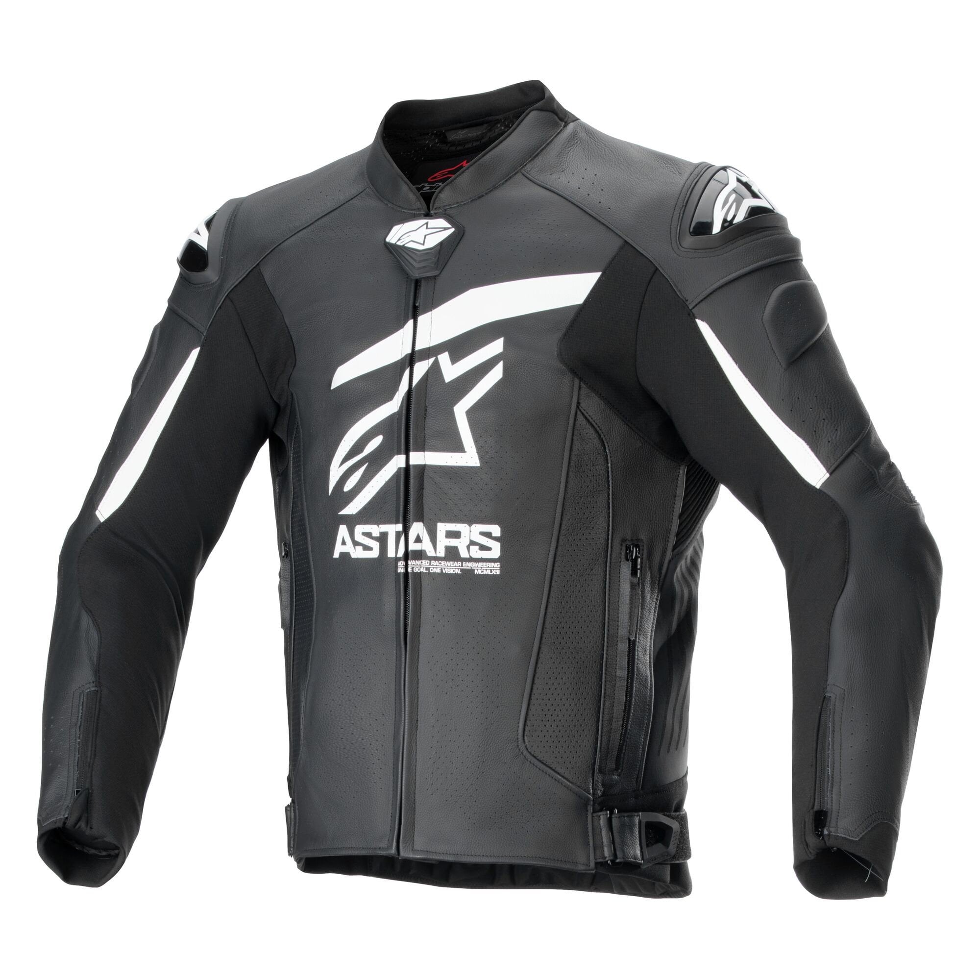 Alpinestars GP Plus R V4 Airflow Motorcycle Leather Jacket (Black/White)