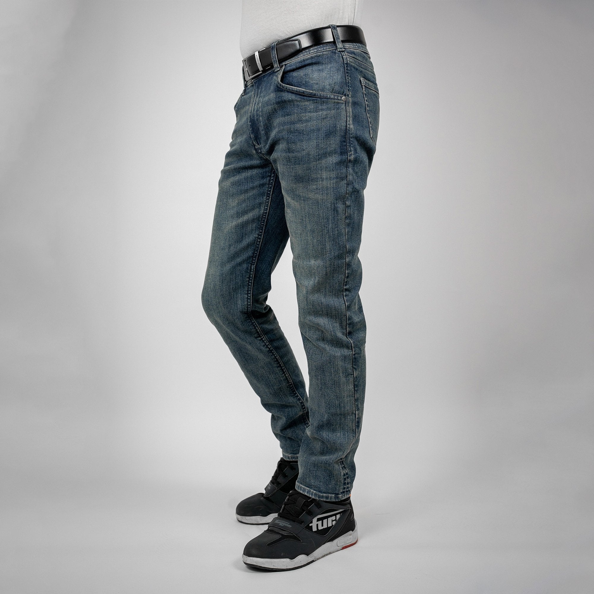 Bull-It Ajax (AA) STRAIGHT Jeans (Steel Blue) - Short