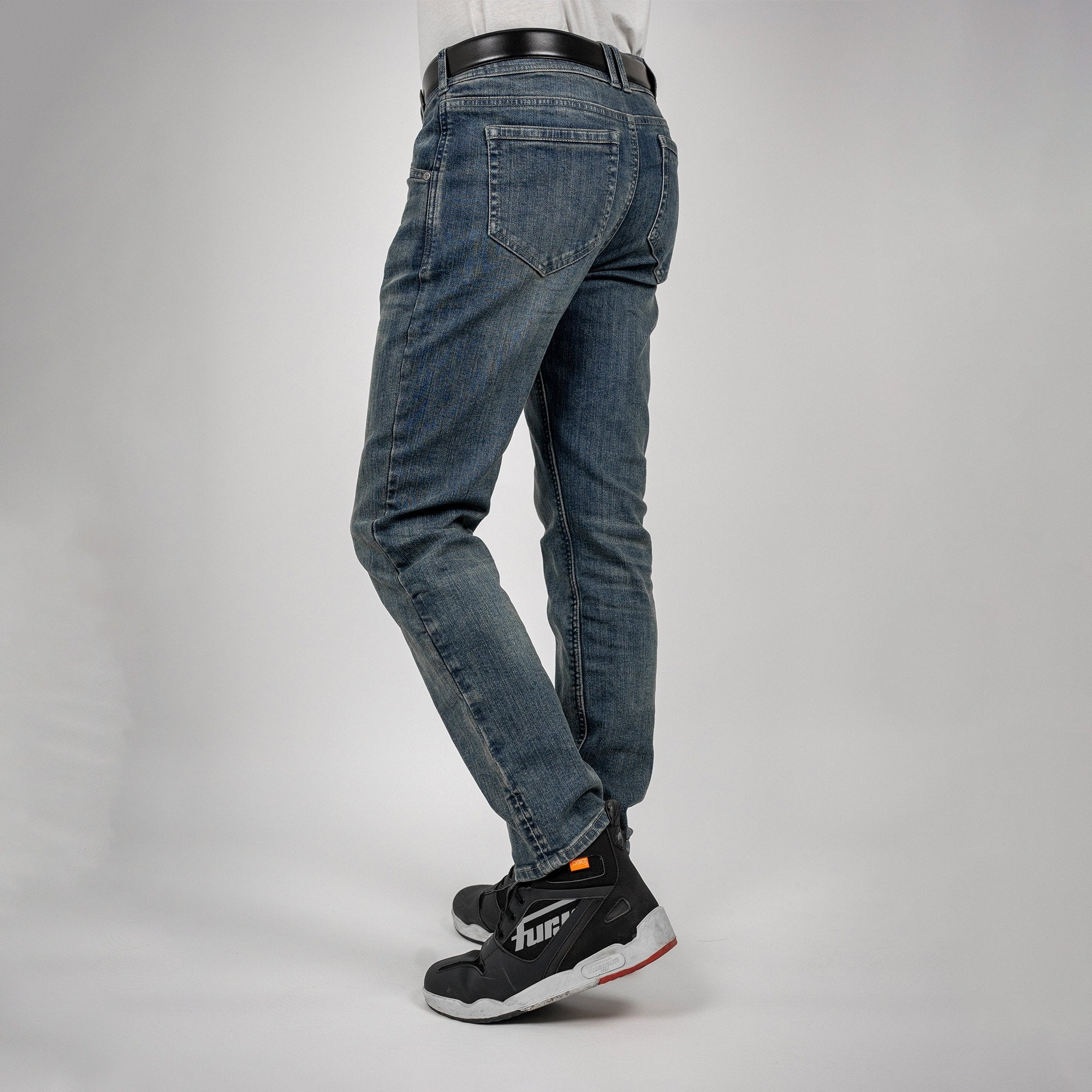 Bull-It Ajax (AA) STRAIGHT Jeans (Steel Blue) - Short