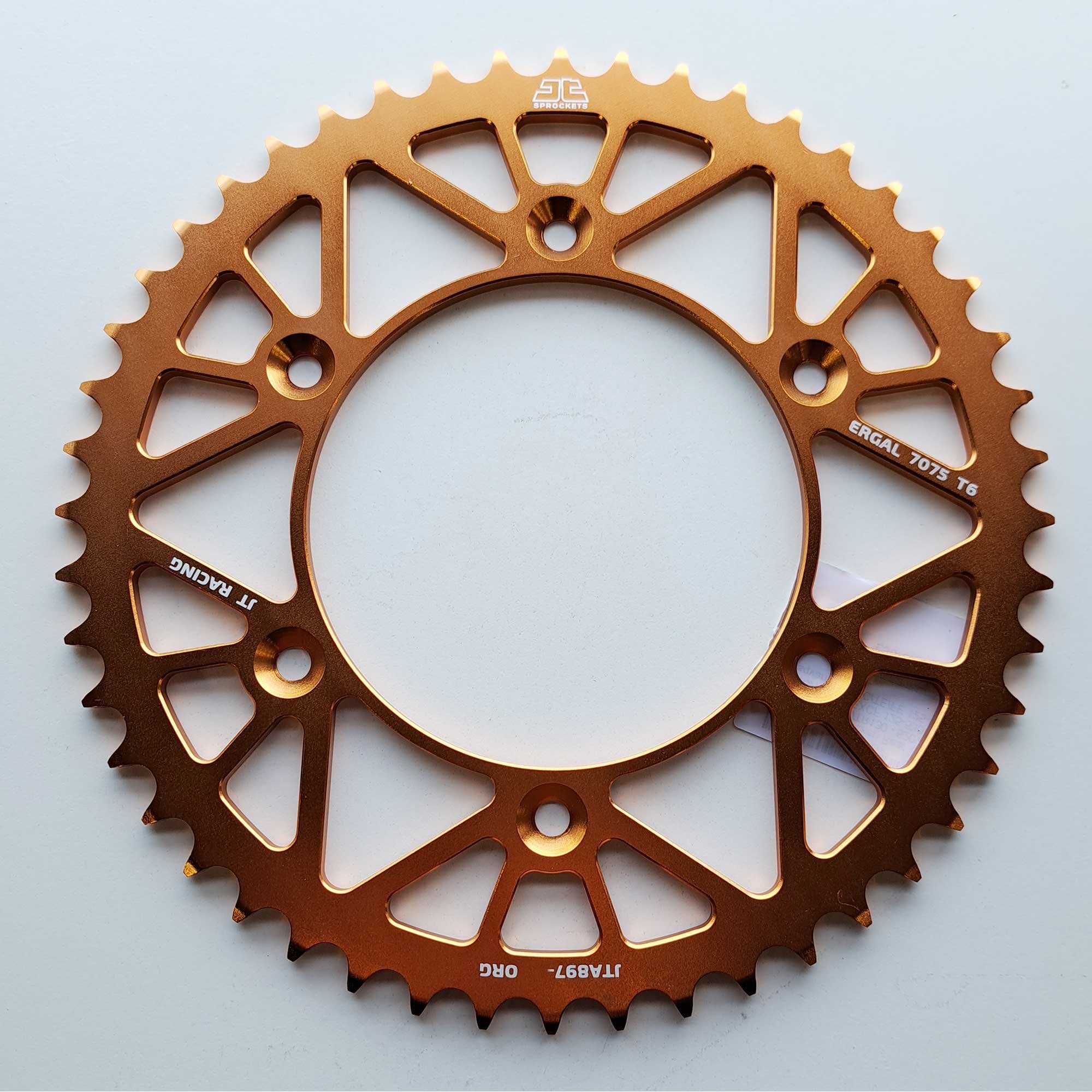 JT - Sprocket - Rear - JTA897/224U/TR130 - 520 - KTM 125-530 90-26, Husqvarna 125-501 14-26, Gas Gas 125-450 21-26, Triumph 250/450 24-26, STARK - Orange