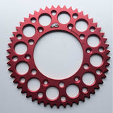 Renthal Rear Sprocket Ultralight 154U-520 - CR125 83-07, CR250 84-07, CR500 85-01, CRF250/450 02-26 - Red / 48T