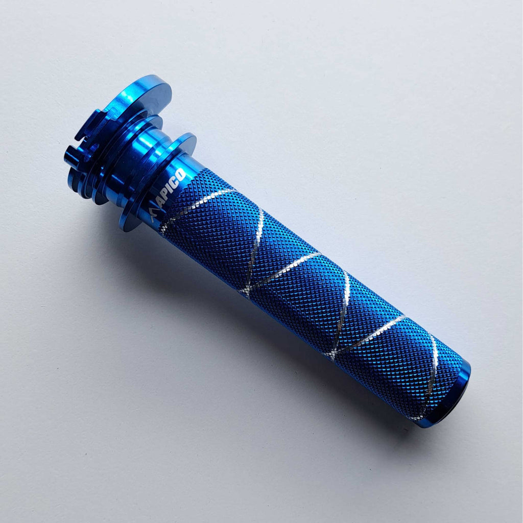Apico - Throttle Tube - Aluminium w/Bearing - KTM SX50 12-20, SX65 02-20, Husqvarna TC50 17-20, TC65 17-20 - Blue