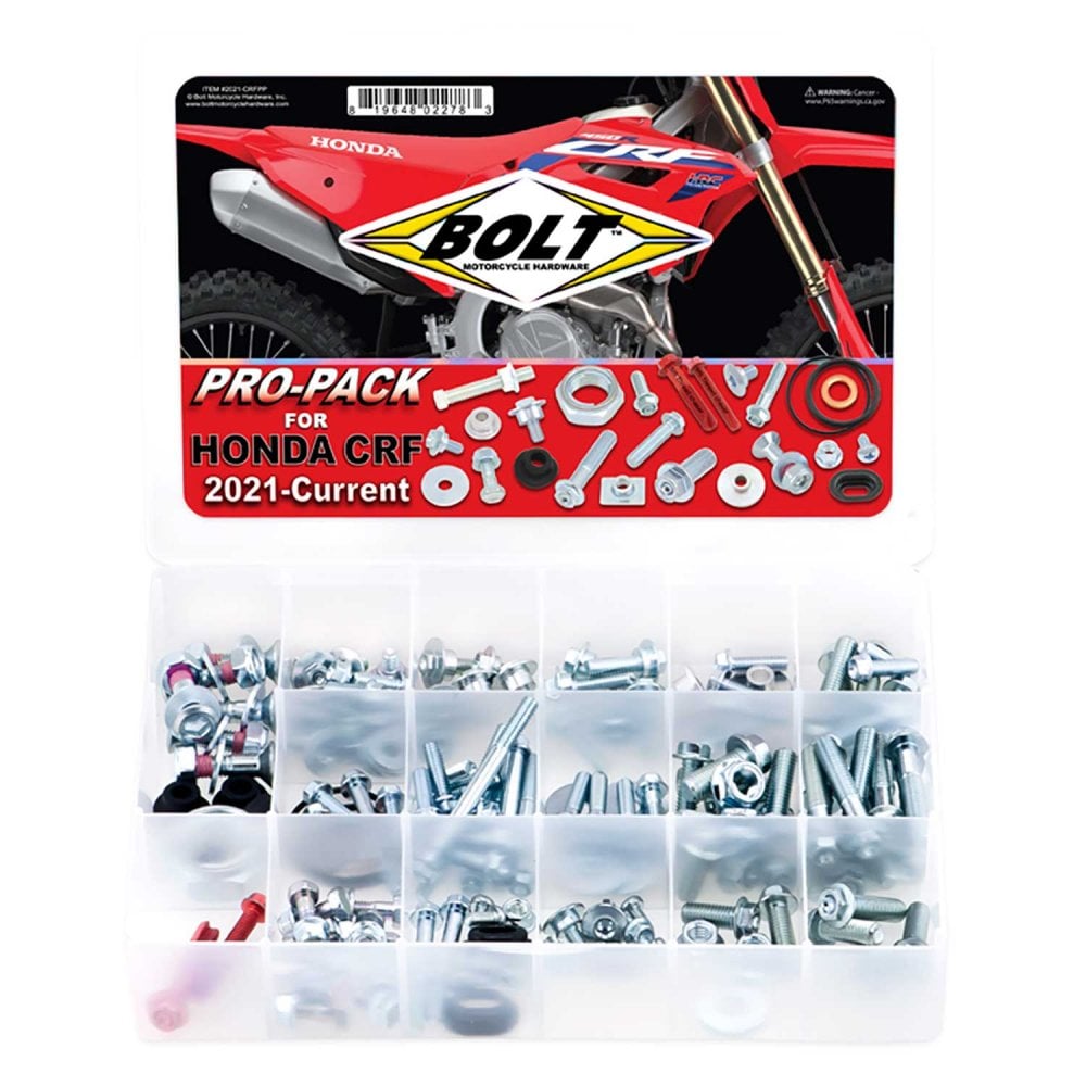 Bolt Hardware - Track Pack Fastener Kit - PRO - CRF250 22-26, CRF450 21-26, CRF250RX 22-26, CRF450RX 21-26, CRF450L 19-20, CRF450RL 21-26