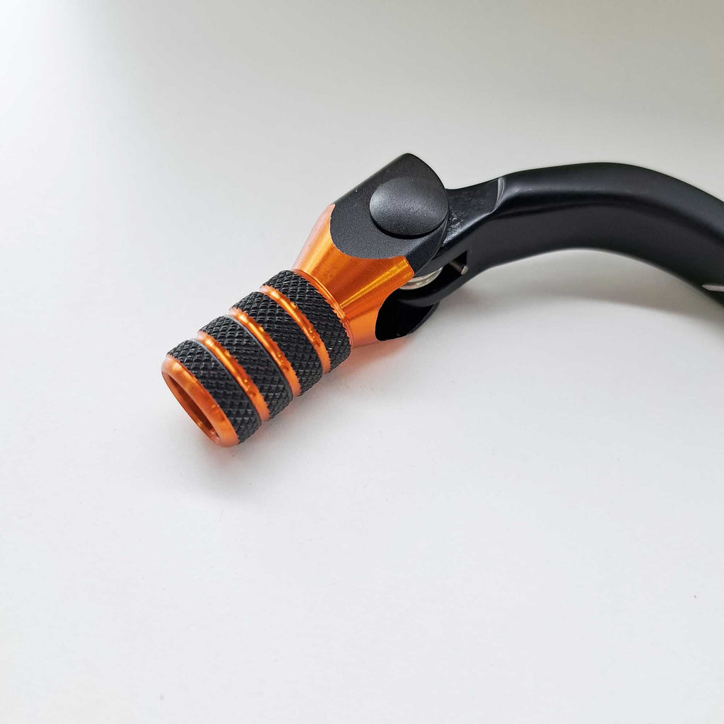 Apico - Gear Lever - Elite - KTM SX125 98-00, SX250 94-16, SX300 95-96, SX360 96-97, SXF250 05-10, EXC125/200 98-00, EXC250/300 94-16, EXC360 96-97, EXCF250 06-10, Husqvarna TC250 14-16, TE250/300 14-16, Husaberg TE250/300 11-14 - Black w/Orange