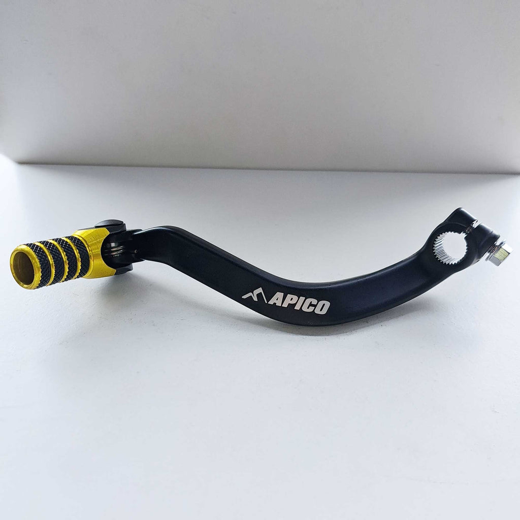 Apico - Gear Lever - Elite - RM250 01-08 - Black w/Yellow
