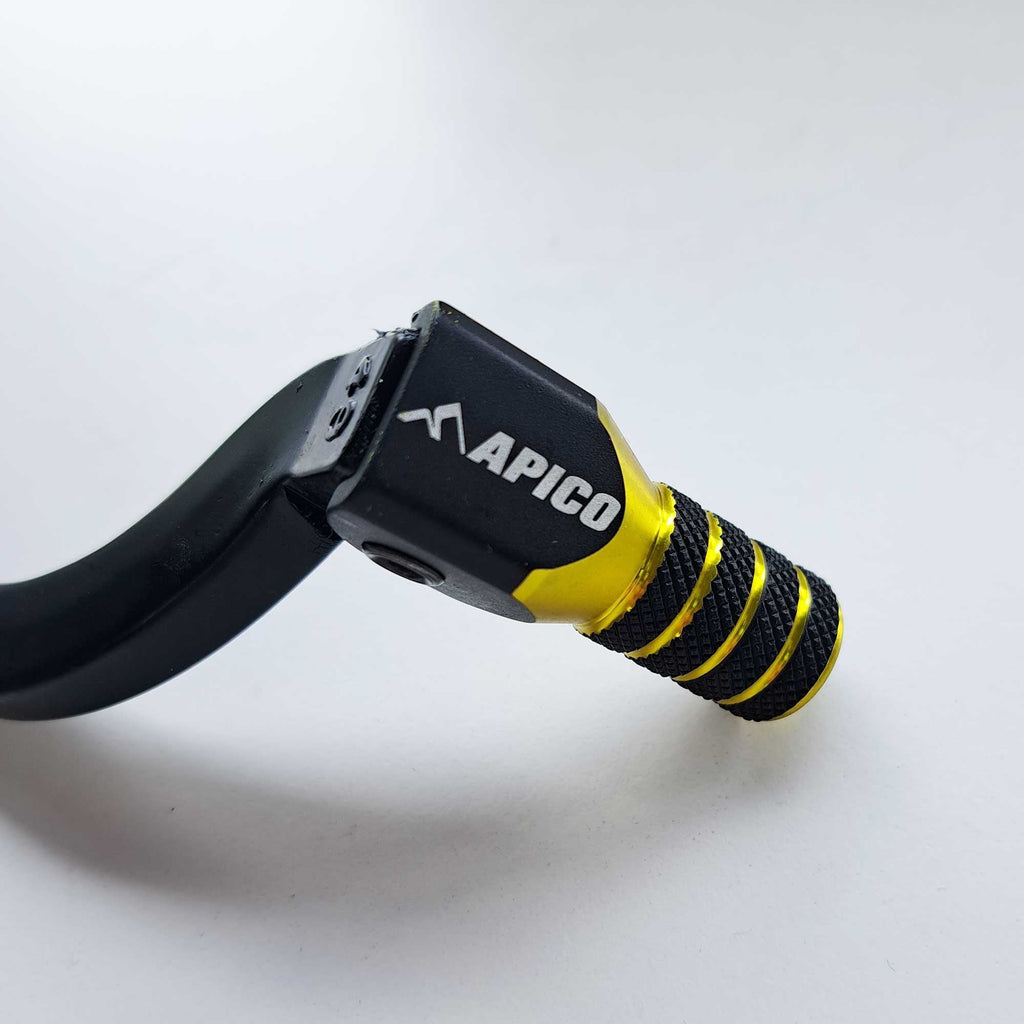 Apico - Gear Lever - Elite - RM125 89-08, RM250 89-00 - Black w/Yellow