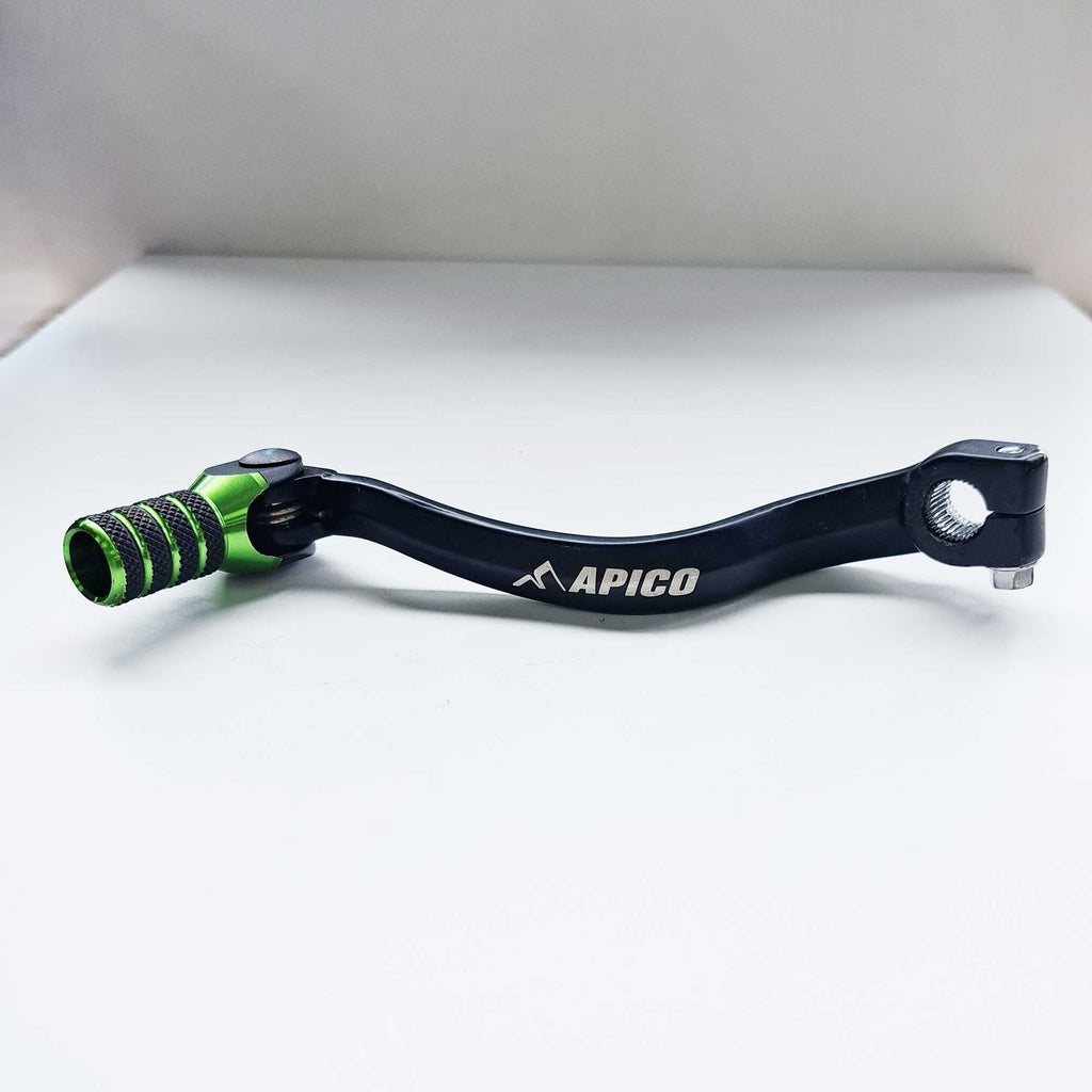 Apico - Gear Lever - Elite - KX65 00-26, RM65 03-05 - Black w/Green
