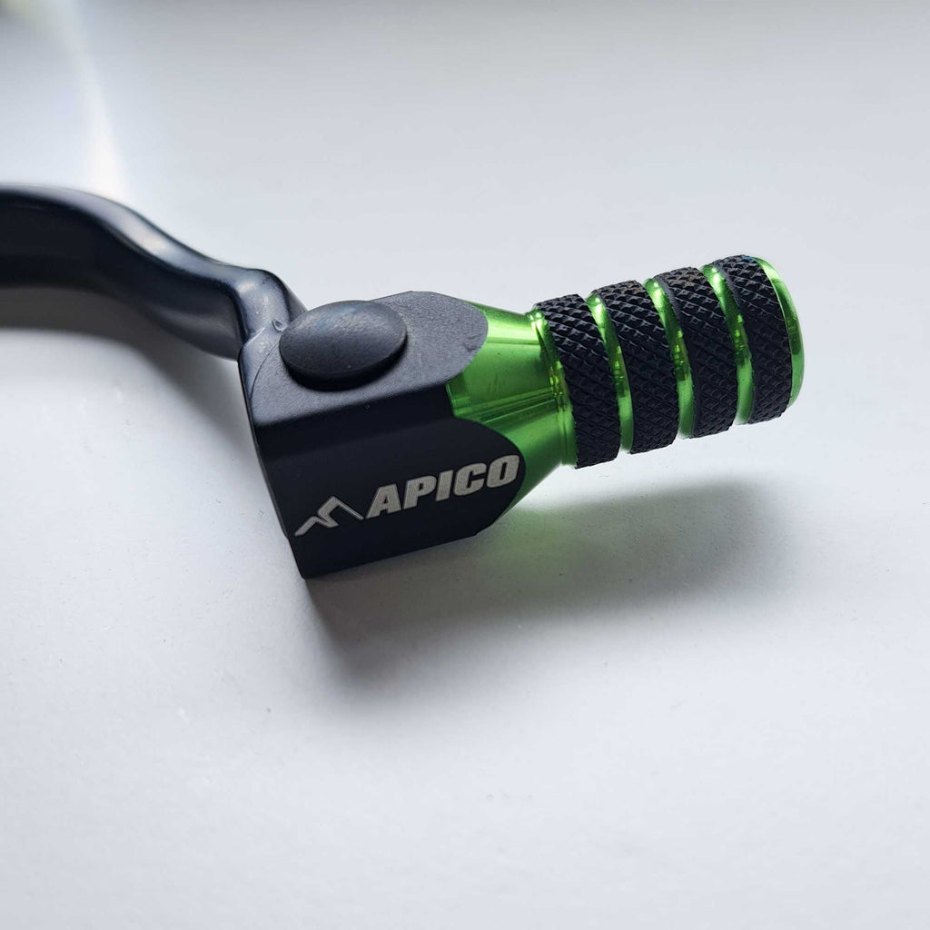 Apico - Gear Lever - Elite - KX65 00-26, RM65 03-05 - Black w/Green