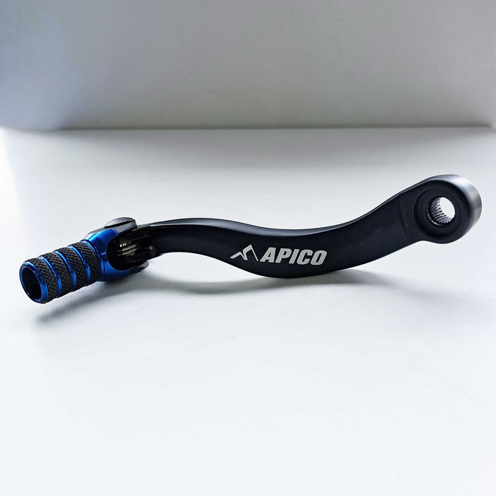 Apico - Gear Lever - Elite - KTM SXF450 16-22, EXCF450/500 17-23, Husqvarna FC450 16-22, FE450/501 17-23, Gas Gas MCF450 21-23, EXF450 21-23 - Black w/Blue