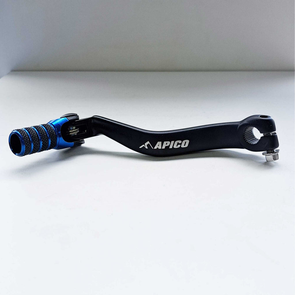 Apico - Gear Lever - Elite - YZ60 81-82, YZ80 81-01, YZ85 02-26, YZ125 96-04, YZ250 89-04 - Black w/Blue