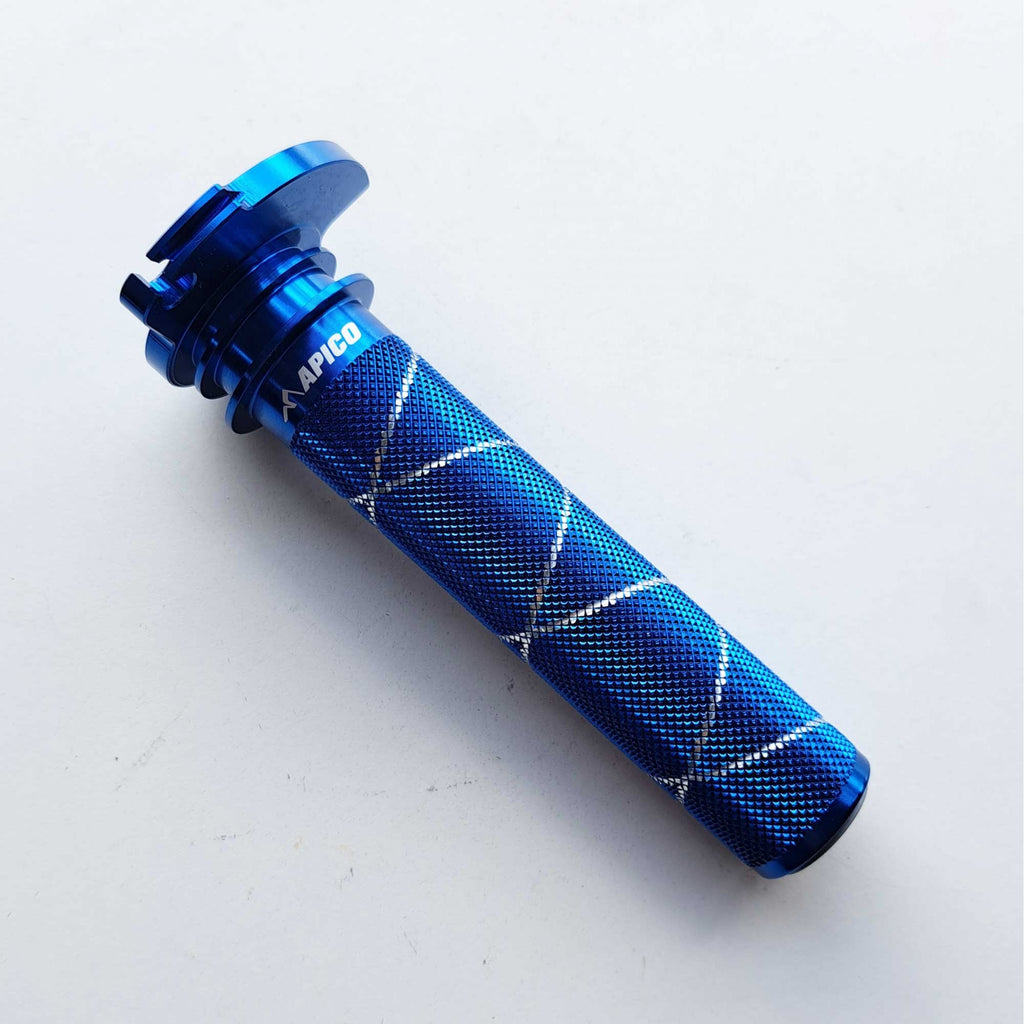 Apico - Throttle Tube - Aluminium w/Bearing - YZ125/250 97-26, YZ125X 17-26, YZ250X 16-26 - Blue