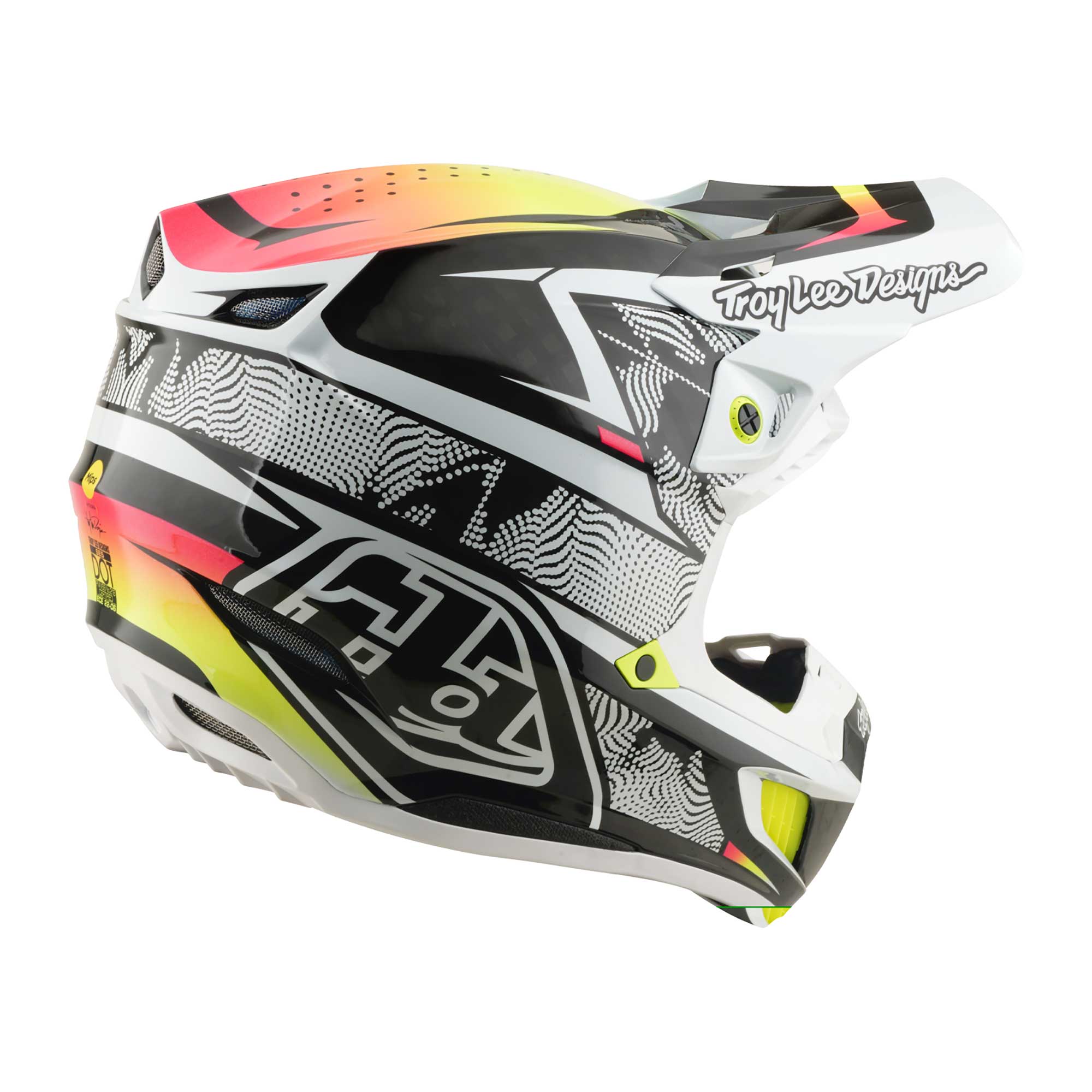 Troy Lee Designs MX | Enduro Helmet - SE5 Carbon MIPS - LINED UP (White)