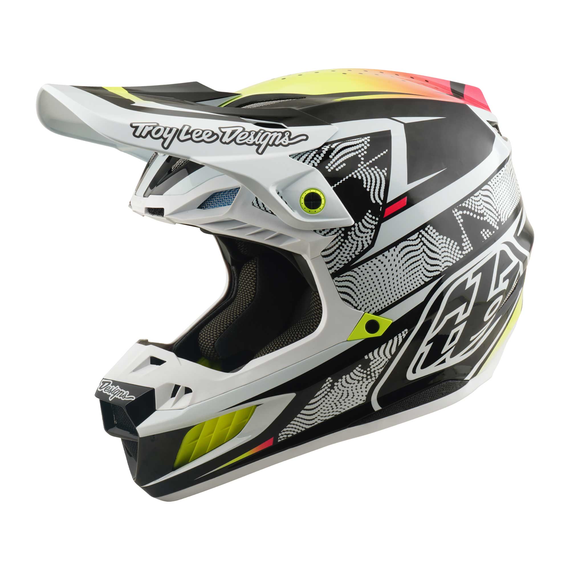 Troy Lee Designs MX | Enduro Helmet - SE5 Carbon MIPS - LINED UP (White)