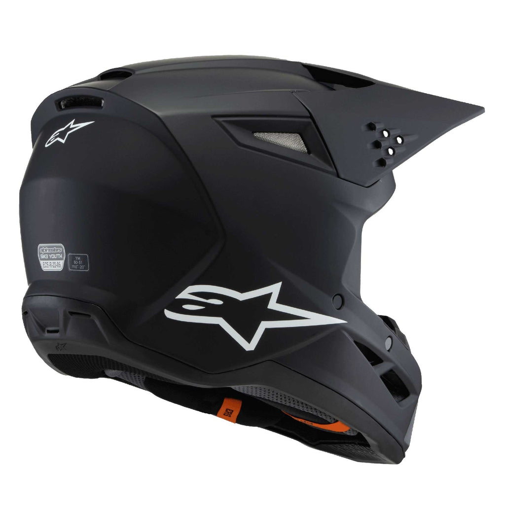 Alpinestars (MX26) Youth Helmet - S-M3 Solid ECE06 (Matte Black)