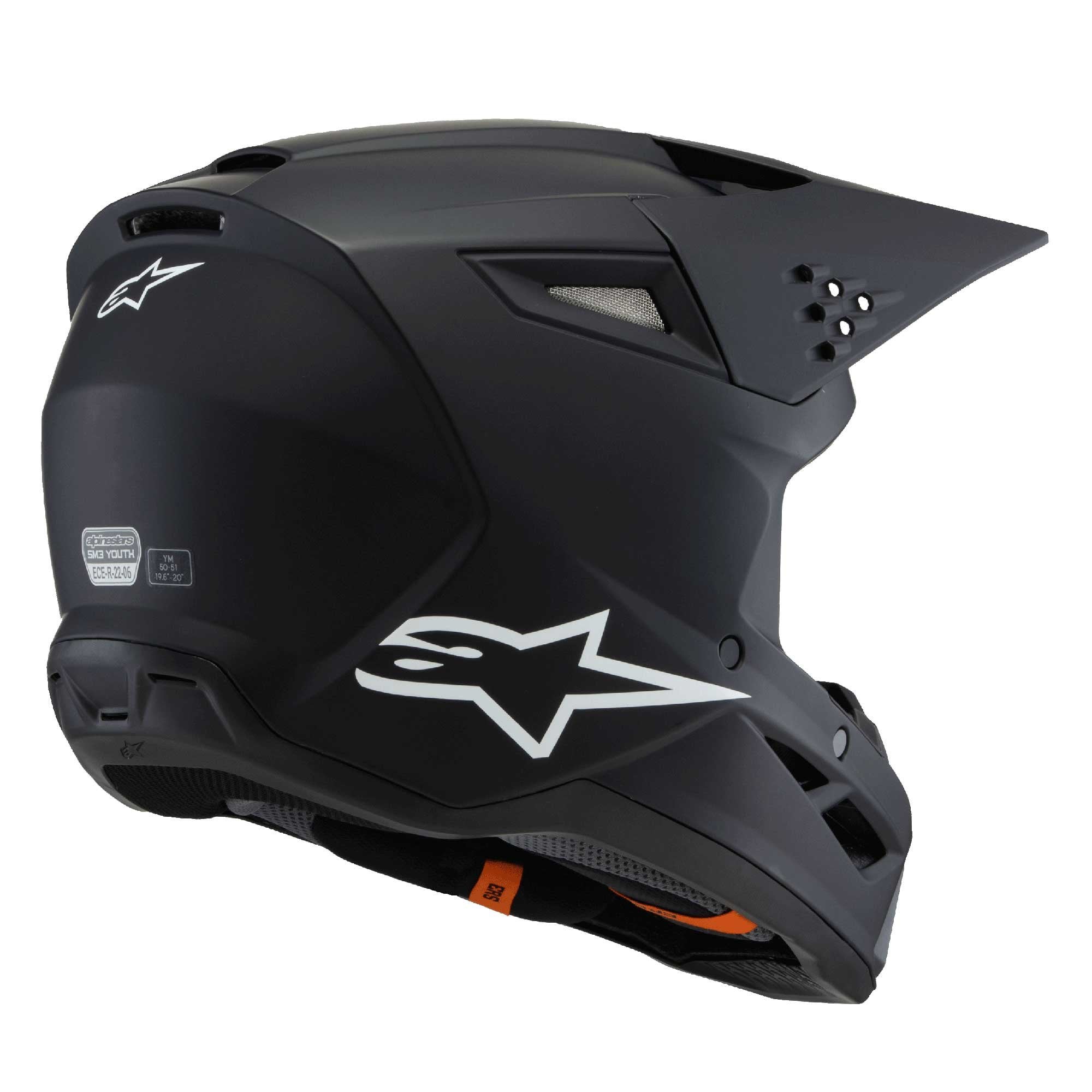 Alpinestars (MX26) Youth Helmet - S-M3 Solid ECE06 (Matte Black)