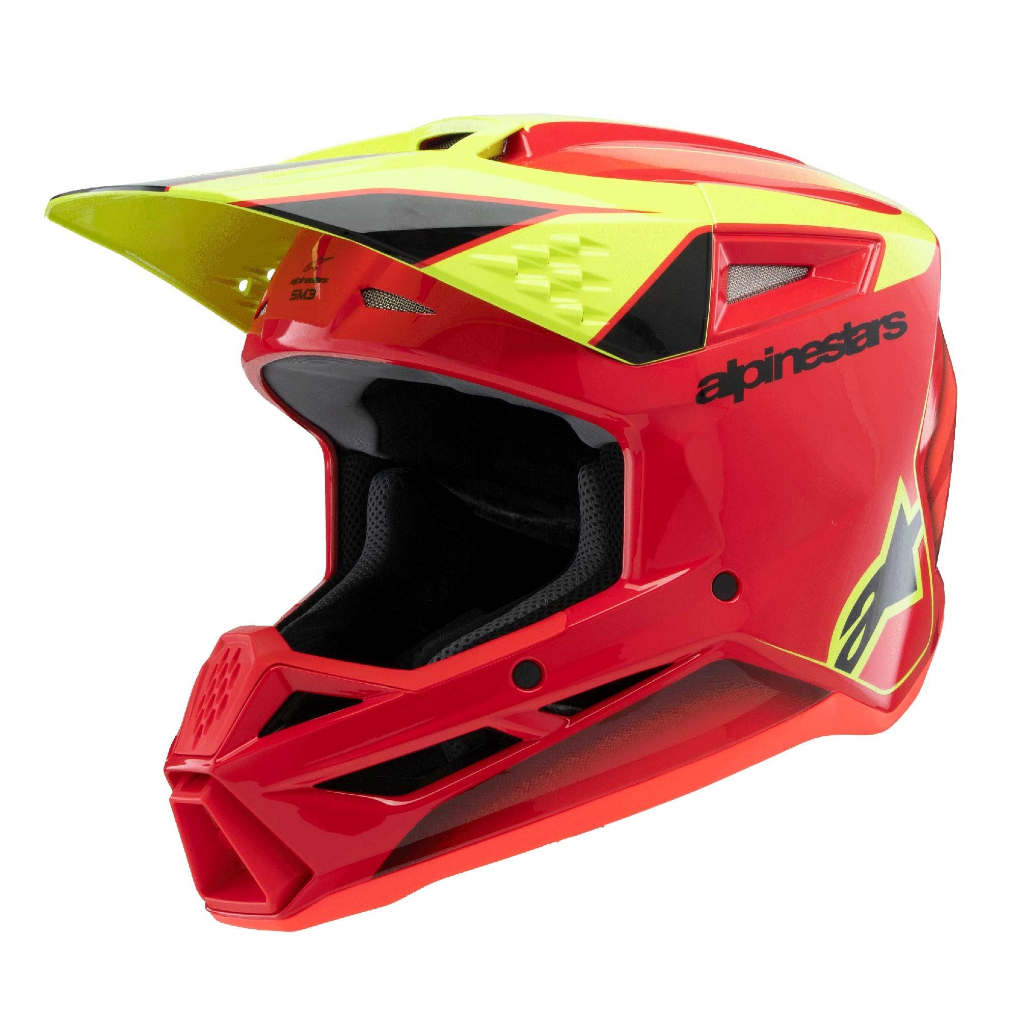 Alpinestars (MX26) Youth Helmet - S-M3 FRAY ECE06 (Red/Yellow Fluo/Black Gloss)
