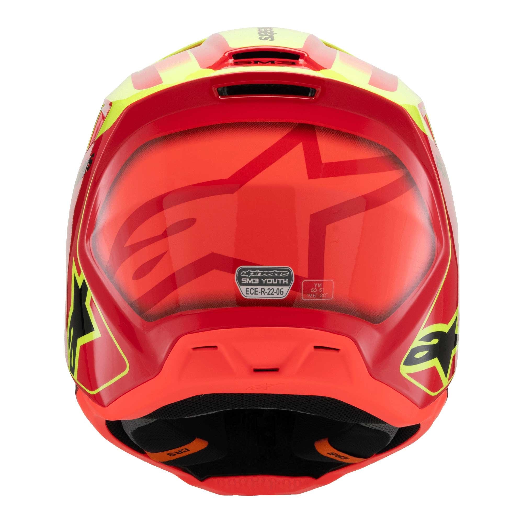 Alpinestars (MX26) Youth Helmet - S-M3 FRAY ECE06 (Red/Yellow Fluo/Black Gloss)