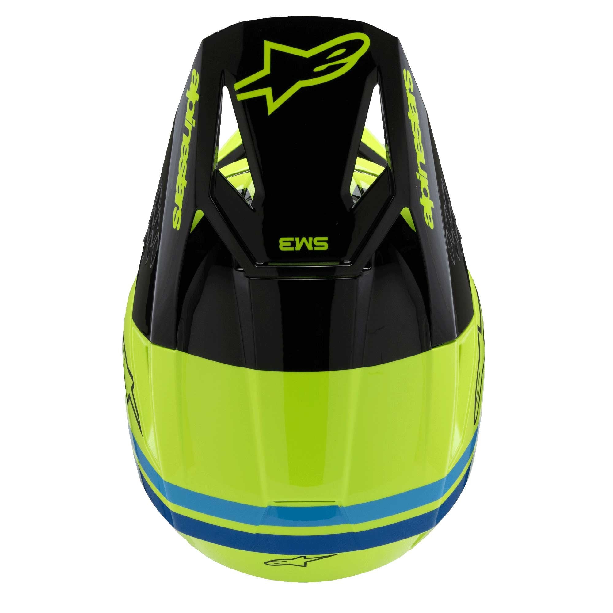 Alpinestars (MX26) Youth Helmet - S-M3 Radium ECE06 (Yellow Fluo/Black/Blue Gloss)