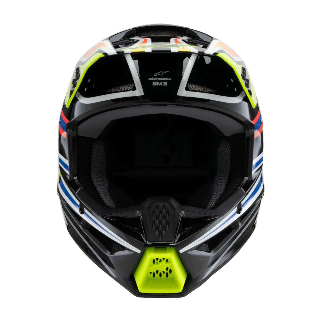 Alpinestars (MX26) Youth Helmet - S-M3 WURX ECE06 (Black/Yellow Fluo/Blue/Red Gloss)