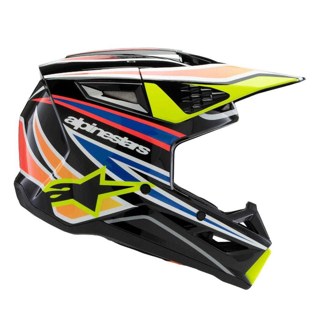 Alpinestars (MX26) Youth Helmet - S-M3 WURX ECE06 (Black/Yellow Fluo/Blue/Red Gloss)